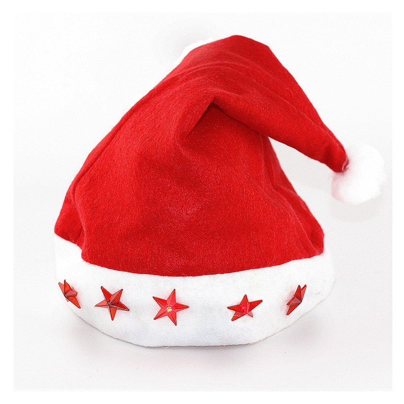 Winks Novelty Cappello di Babbo Natale Divertente con 20 Luci LED Lampeggianti Che cambiano Colore Soffice Pelliccia Sintetica Felpata per Adulti 