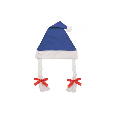 Cappello Natale con Trecce Blu